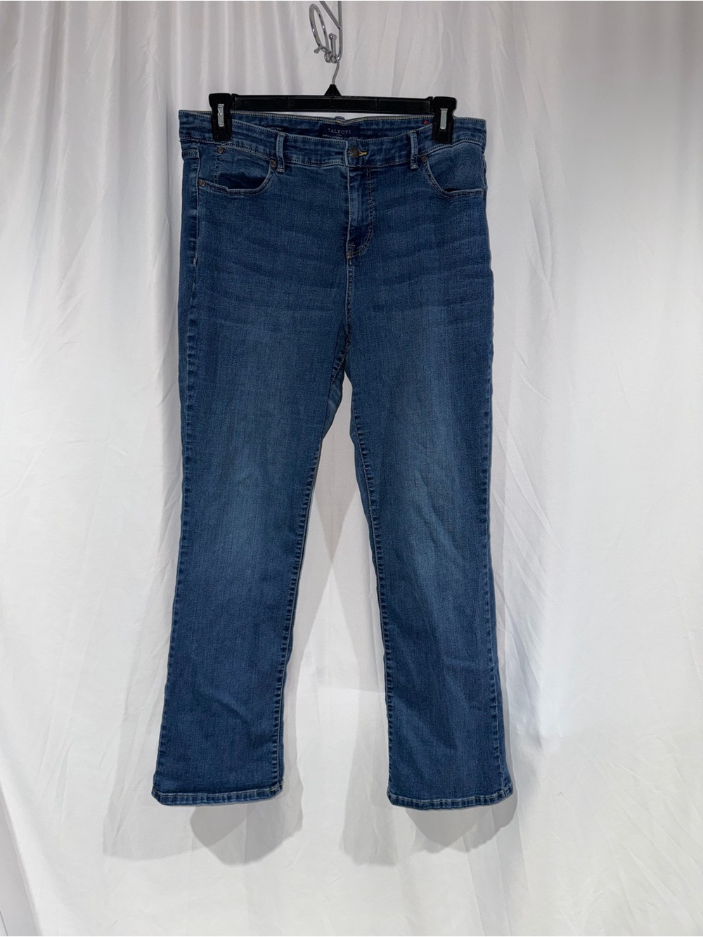 Talbots Jeans Curvy Barely Bootcut High Rise Denim in Medium Blue Wash 16